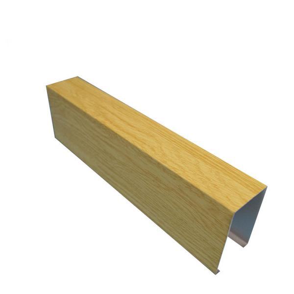 Wood Grain Metal Ceiling Panels Rectangular / Aluminum Composite Panel Cladding 
