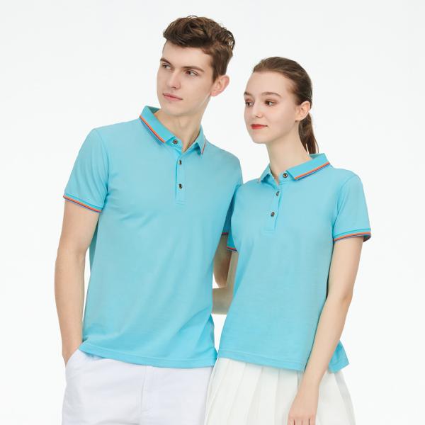 Men And Women Summer Lapel Polo Shirt Anti - Bacterial Plus Size