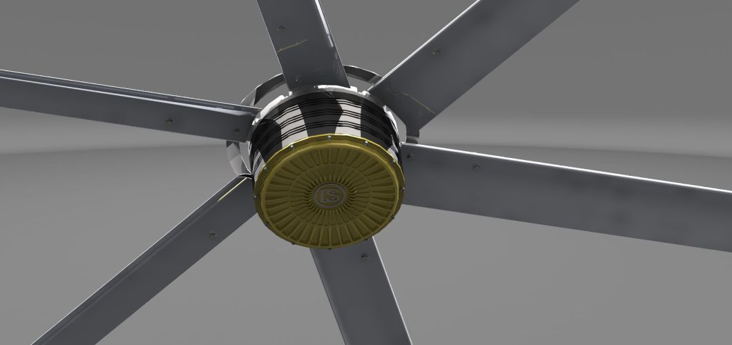 Потолочный вентилятор 50 hvls гаража магазина воздушного охлаждения RPM промышленный