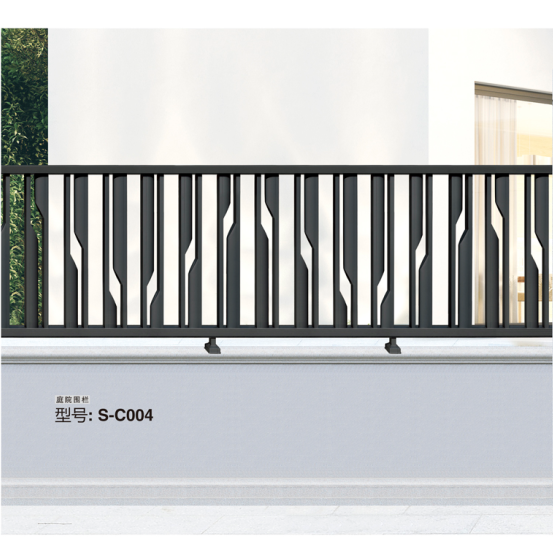 Custom Outdoor Aluminum Fence with Minimalist Slant-Bar Design and Matte Finish for Long-lasting Durability