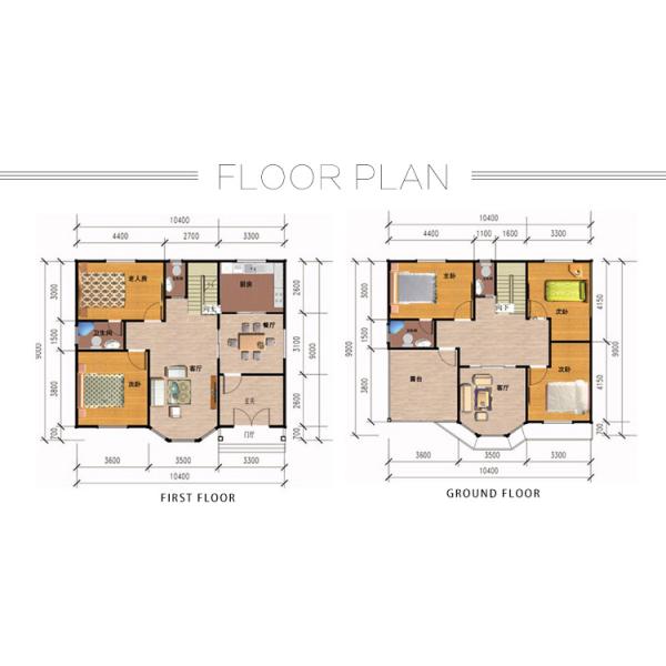 Дома Recyclable зеленого цвета сопротивления ветра Prefab	Светлые стальные Prefab домашние наборы