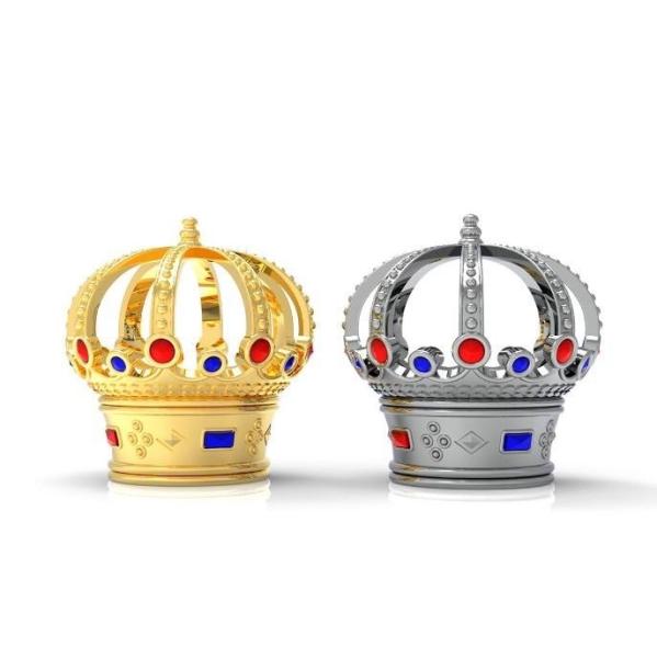 Gold Crown Metal Perfume Cap Silver Zinc Alloy Perfume Cap Free Design Provide Samples