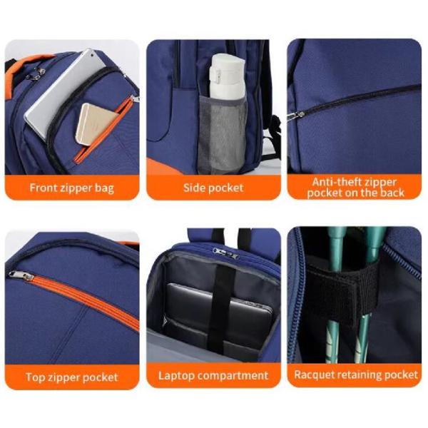 Custom Training Sports Backpack Tennis Racquet Bag Badminton Racket Bag With Shoe Compartment