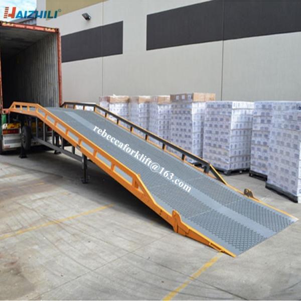 High Duty Steel Mobile Yard Ramp , 12 Ton Warehouse Dock Ramp Easy Operation