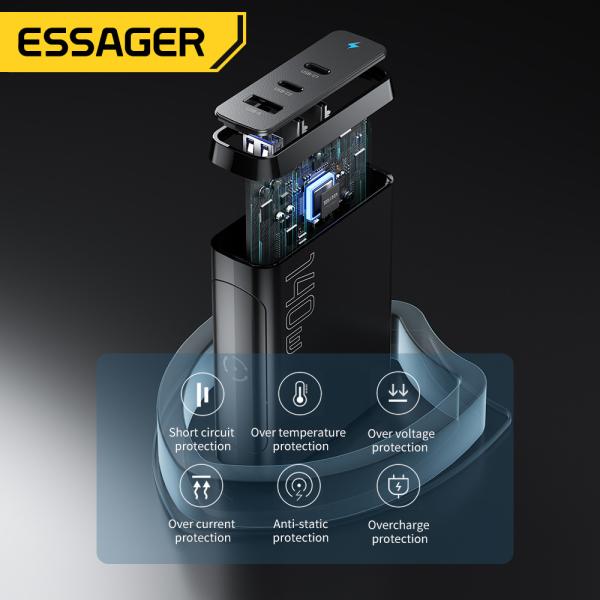 Ports USB doubles Voyage Type C Bureau Chargeurs GaN 140w Chargeur rapide Accessoires de téléphone