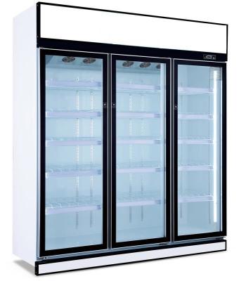 Congélateur vertical porte vitrée transparente 3 portes réfrigérateur commercial pas cher présentoir réfrigérateur profond