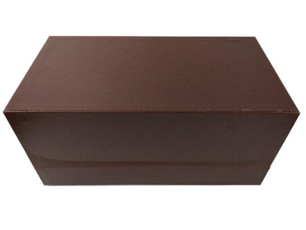 PU Leather Silk Material inside Tray Lock Closure Gold Color Hot Stamping Wood Box for the Wine Packaging