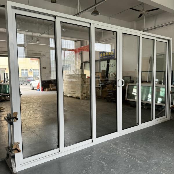 Customized Aluminium Sliding Glass Doors Double Tempered Glass Sound Proof Sliding Door