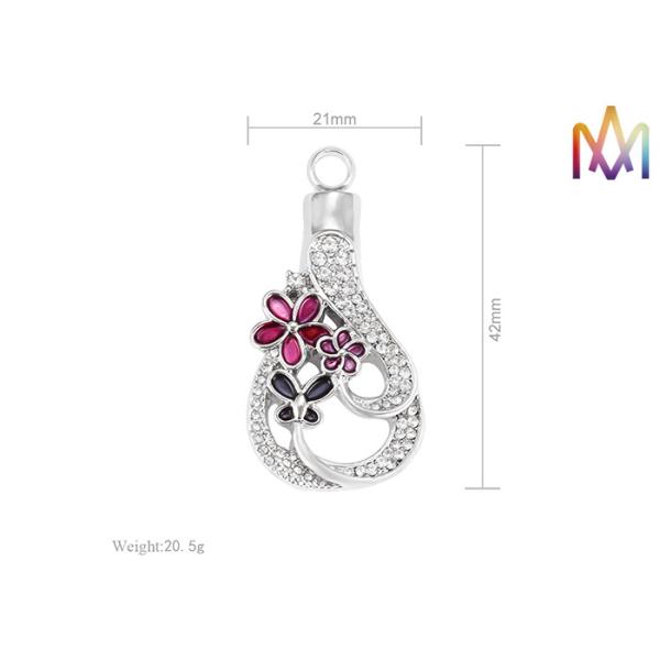 Медные материальные шармы ожерелья урны кремации картины цветка