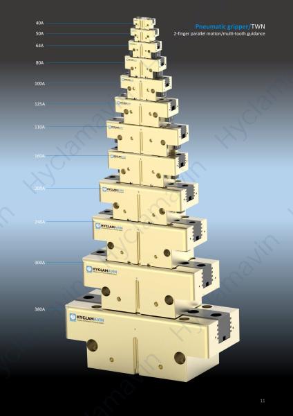 TWN High Precision Pneumatic Gripper With Spring Holding Accumulator