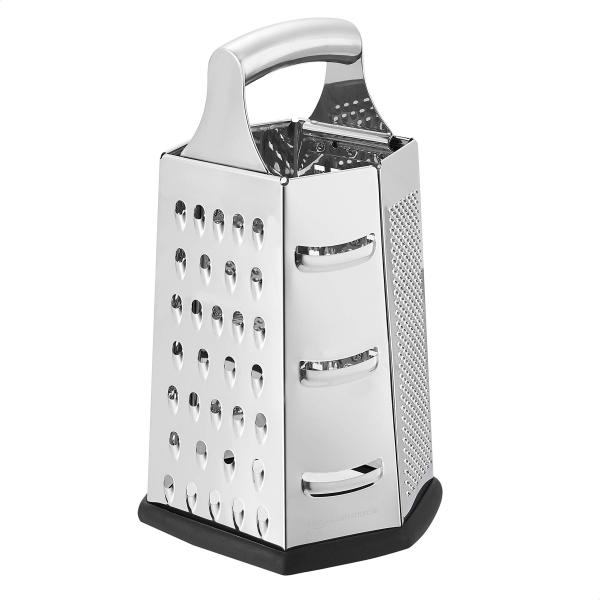 Convenient Handheld Vegetable Slicer and Cheese Grater with Stainless Steel 6-Sided Design