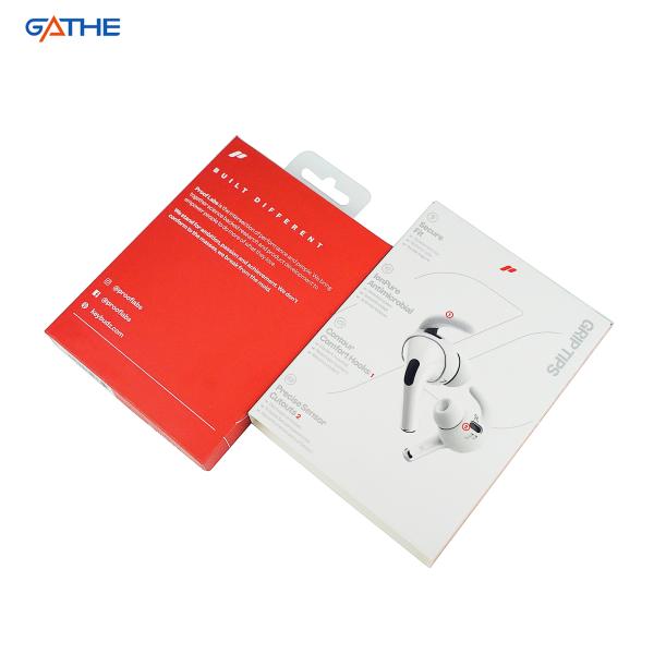 OEM белая складная электронная карточная коробка для наушников упаковка бумажные коробки с ручкой