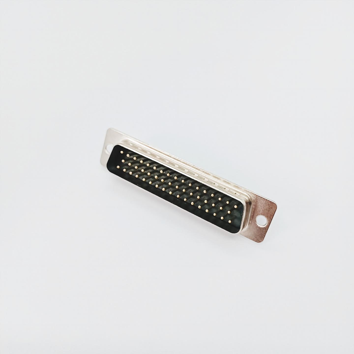 50 Pin D-Sub Connector DB-50 with Solder Cup Termination and Nickel-Plated Metal Shell