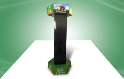 Suportes de exposição amigáveis do assoalho do cartão da mostra lateral de Eco seis para produtos do desgaste do animal de estimação