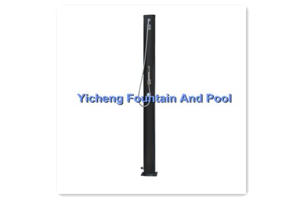 2M Height PVC / Aluminium Body Swimming Pool Accessories Straight Solar Showers