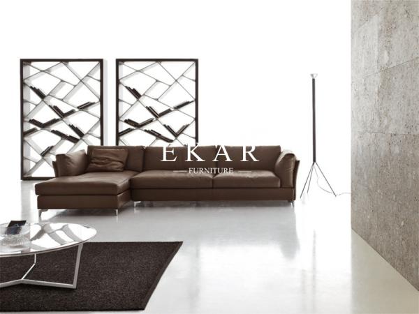 European Style Modern Leather Sectional L Shaped Sofa  ZZ-T-33