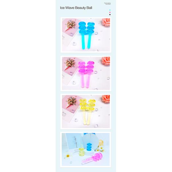 Gourd-shaped Beauty Ice Globes Facial Roller Cooling Globes for Face Neck Eye Circle Skin Care Massage Tools Reduce Puffiness