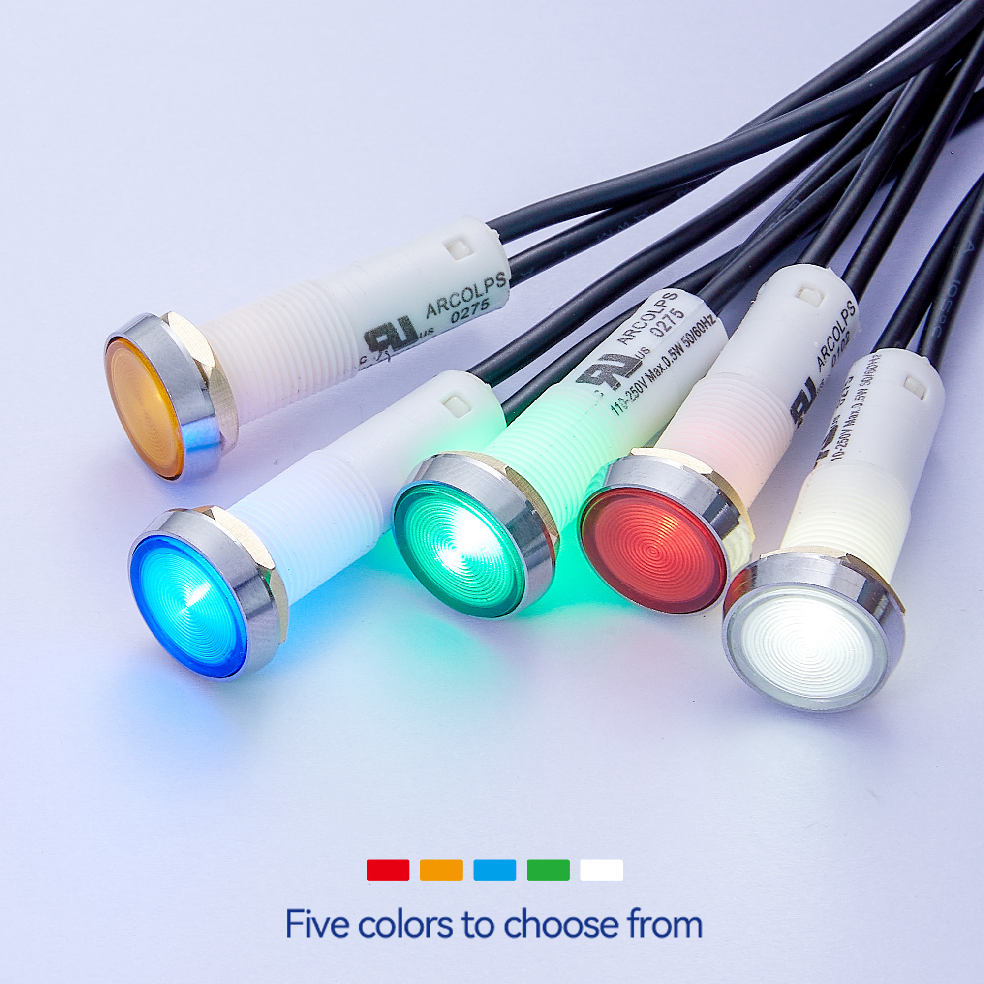 24VDC Industrial Led Indicator Lights Weatherproof Amber LED Indicator IP65