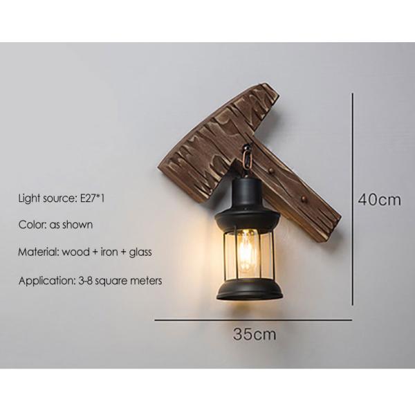 Restaurant bar cafe light creative industrial Vintage wood wall lamp(WH-VR-53)