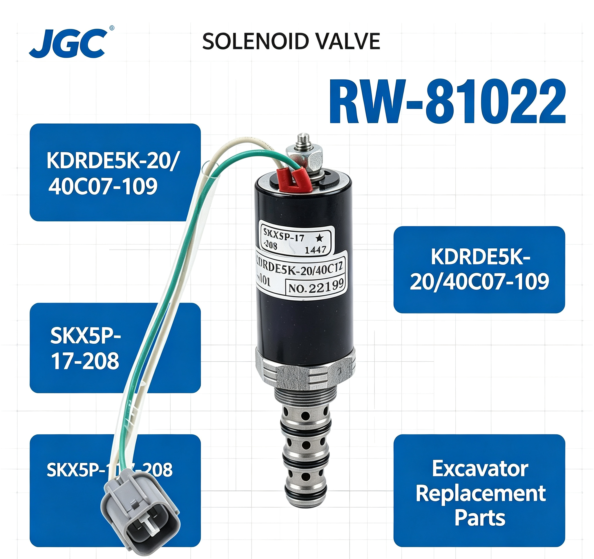 SKX5P-17-208 Replacement parts pump Solenoid Valve RW-81022
