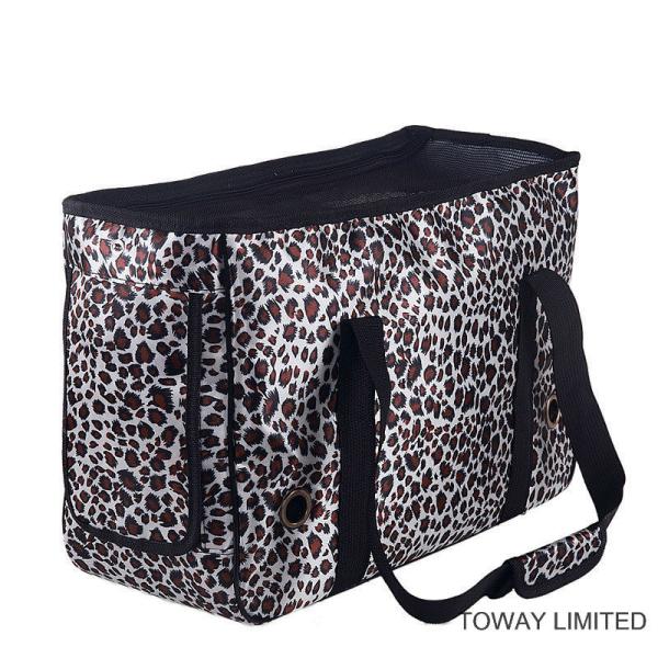  				New Leopard Pet Outdoor Products Dog Carriers Shoulder Bags 	        