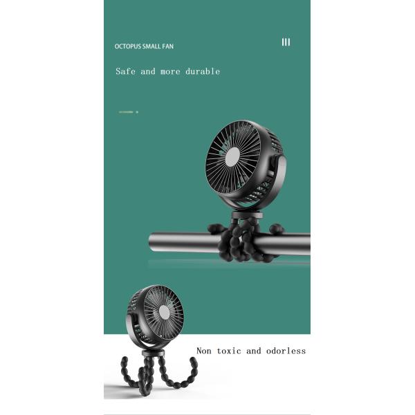 Handheld Mini Personal Fan Versatile USB Rechargeable Baby Stroller Fan for Household