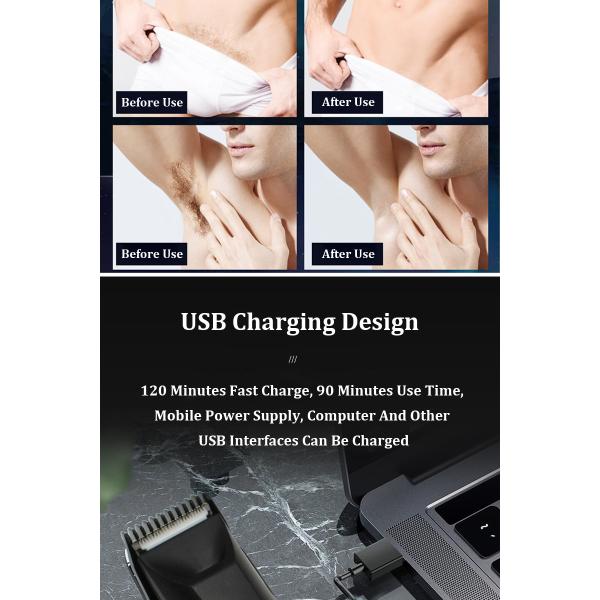 Podadoras de pelo de cerámica reemplazables de las cabezas de la cuchilla de la ingle del pelo del condensador de ajuste IPX4 del cuerpo eléctrico de la prenda impermeable