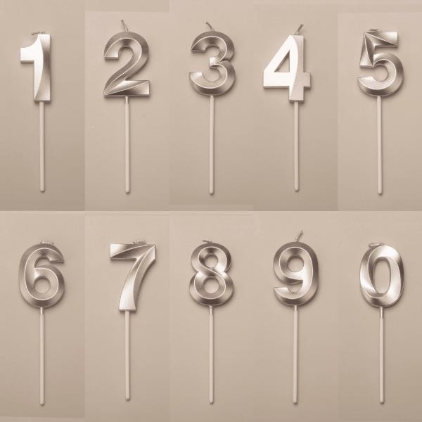 Wholesale Number Candles Gold-Plated 0-9 Wax Cake Candle Mini Cake Shaped Candles