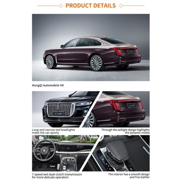 s Latest Electric Car Hongqi E-HS9 H9 2023 Fuel Type Gasoline for After-sales Service