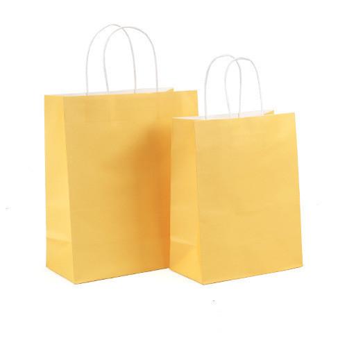 Achats sur mesure Gros sacs de supermarché en papier kraft Snacks alimentaires avec poignées à ruban