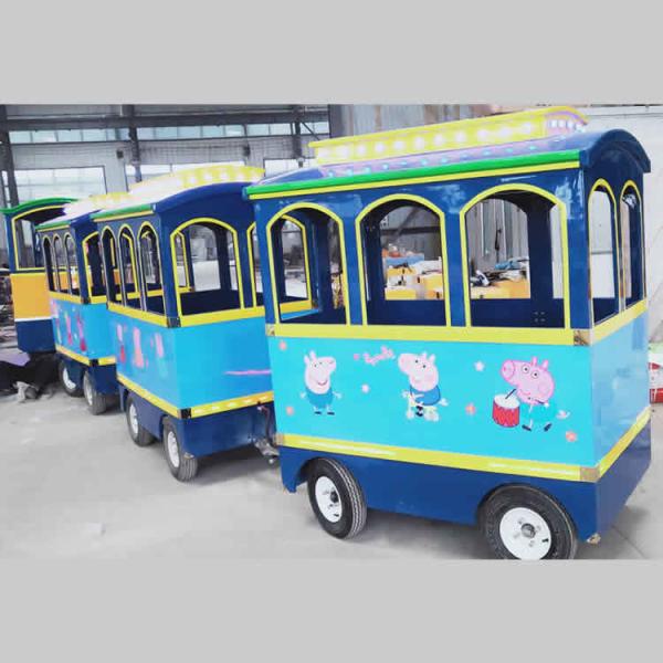 Indoor Fun Train Rides With Peggy Cartoon Decoration ODM Service