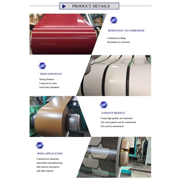 PPGI Color Coated Coils and Galvanized Color Coated Coils with Mid Hardness Width 600-1250MM Manufactured by Factories