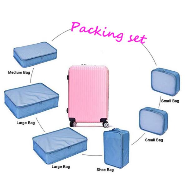 Multi Sizes Travel Luggage Travel Organizer Bag Sets With Shoe Bag