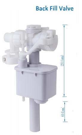 Modern White Xiamen Professional Plastic European Types Toilet Fill Valve Cistern Fitting