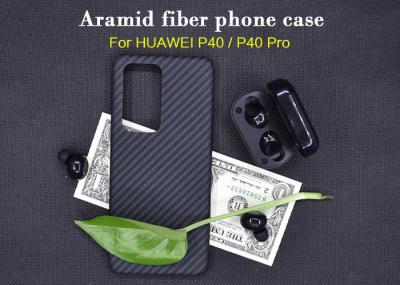 Anti exemplo de Huawei da fibra de Aramid do preto da impressão digital para Huawei P40