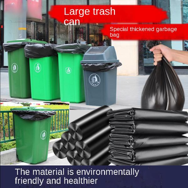 Large Black Sanitation Trash Bin Large Garbage Bag Property Community Factory Wholesale Plastic Garbage Bag