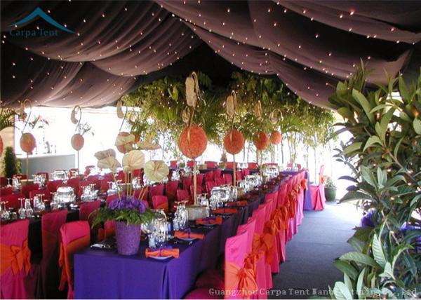 Aluminum Alloy Outdoor Party Tents 10m By 30m With Colorful Linings And Curtains