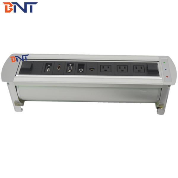 BNT hidden design desktop socket for conference room motorized desk flip up socket