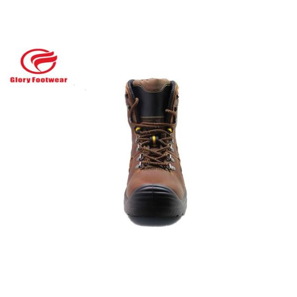 High Cut Tumbled Leather Lightweight Steel Toe Boots , Steel Toe Waterproof Boots