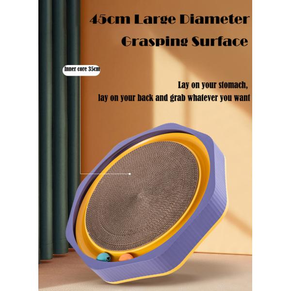 Wood Cat Scratcher Cardboard Oval Corrugated Scratch Lounge Bed Durable Cat Training Toy
