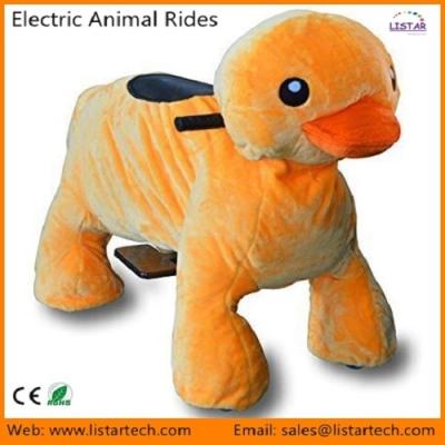 Motorized Zoo Animal Amusement Rides for sale, Stuffed Animal Ride-Yellow Duck