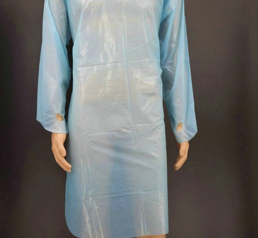 PE / PEVA Disposable Isolation Clothing Personal Safety Apron With Sleeves