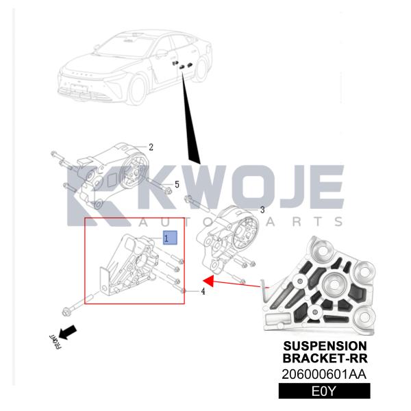 206000601AA Car Engine Mount Assembly SUSPENSION BRACKET-FR For Exeed ET/ES