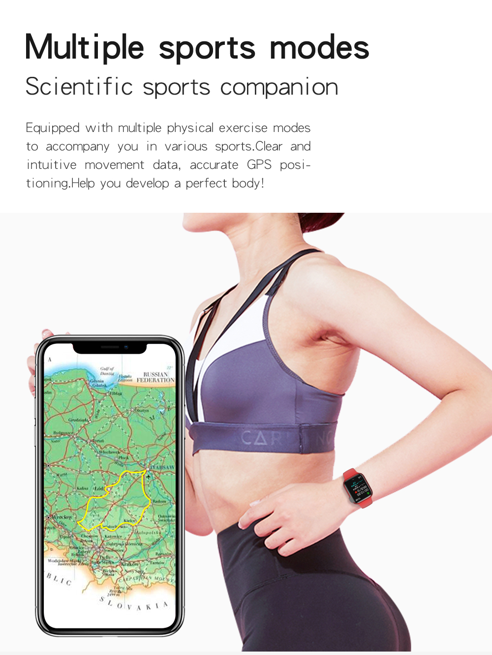 Навигатор GPS ассистента голоса наручных часов экрана касания IP67 220mAh
