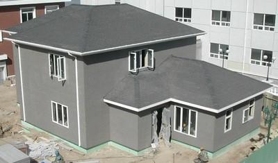 Estilo oriental, casa da casa de campo da casa pré-fabricada do Dobro-andar da economia de energia - aço claro do calibre, GFA 2