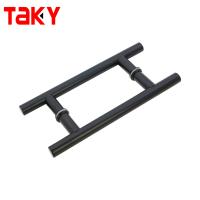 China Fabricante H Tipo preto de aço inoxidável 304 chuveiro porta de vidro puxar alças