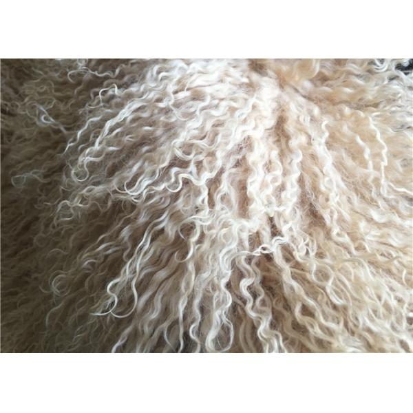 Real Mongolian fur fabric 15cm long hair Mongolian lambskin curly sheep skin