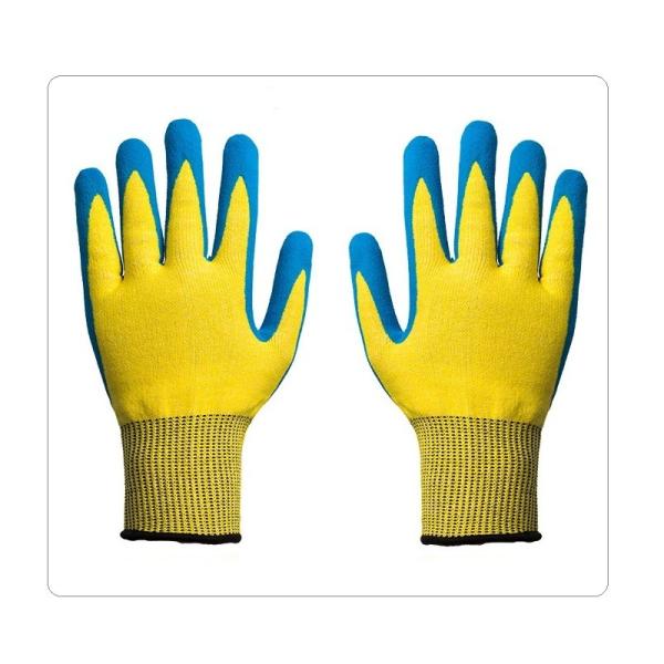 Gardening HPPE Mechanix Cut Resistant Gloves With Blue Nitrile Dipping On Palm