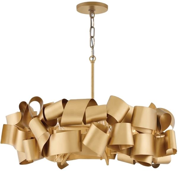 Yihao Luxury Modern Adjustable Height Brass Crystal Chandelier with Warm White 3500K LED and 3-Year Warranty
