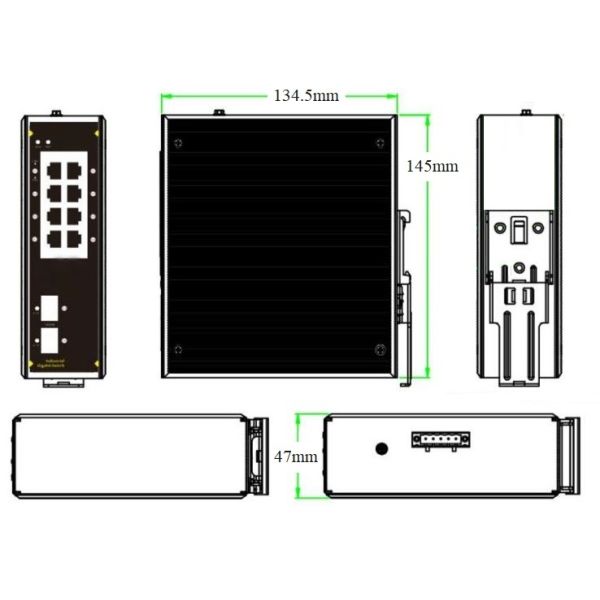 10-Port Gigabit Easy Managed PoE Switch For Industrial Automation Networks